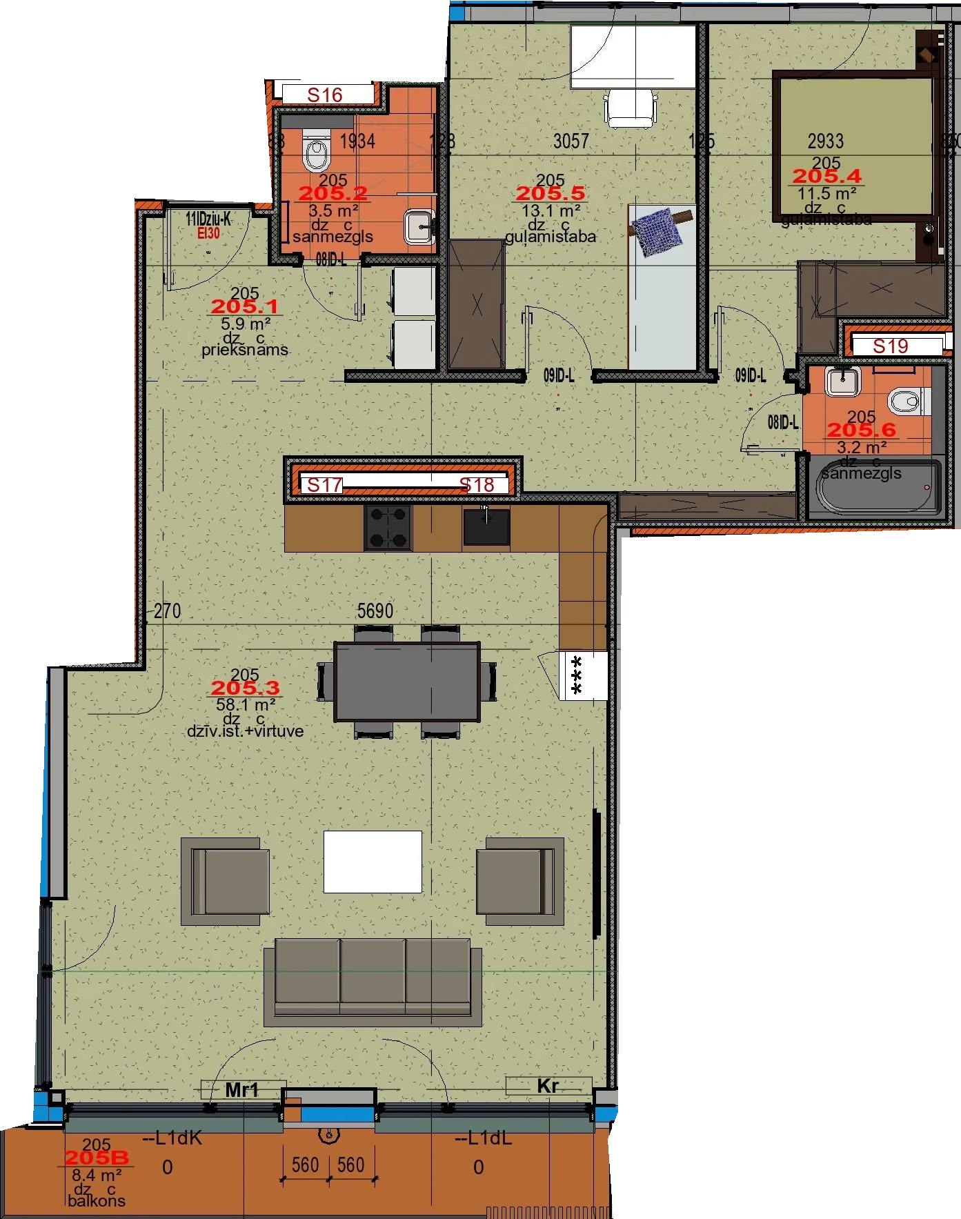 Apartment 205